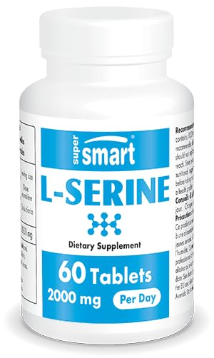 Supersmart - L-Serine Supplement 2000 mg per Day (Easy-to-Take) - Amino Asits Supplement | Non-GMO & Gluten Free - 60 Tabletler