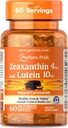 Puritan'ın Gurur Zeaxanthin 4mg ile Lutialtı TM Lutein 10 mg Carotenoyaklar, Sağlıklı Gözler ve Vizyon için Diyet Supplement, 60 Easy-to-Sw Hızlı Yayın Softgels