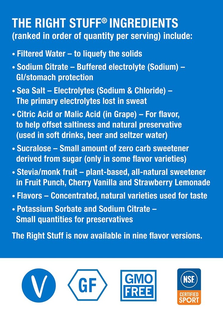 The Right Stuff Electrolyte Drink Concent - 3 Κουτί Σακουλιών - Berry Blend