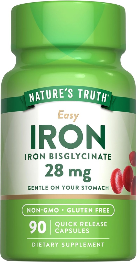 Nature's Truth Iron Supplement for Women & Men 