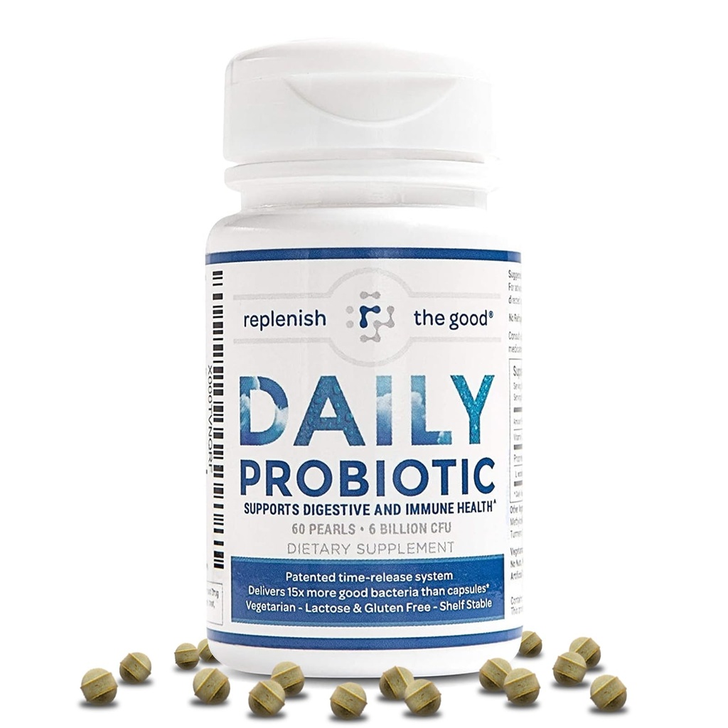 Günlük Probiyotik - 6 Milyar CFU - Destekler Digestive Health -15x Daha Fazla Düzenli Capsules - Relieves Gas, Bloated Stomach & Acid Reflux (60 Kont)