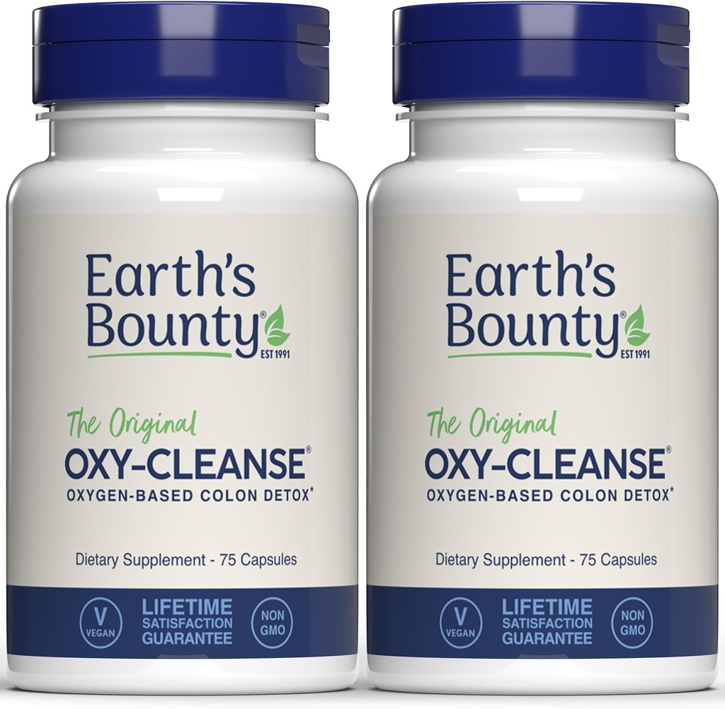 Dünya'nın Bounty Oxy-Cleanse Koloni Durumer - Digestive Wellness için Nazi Temizliği - Constipation Relief - Natural Colon Detox - 75 Capsules - 2Packy-Cleanse Koloni