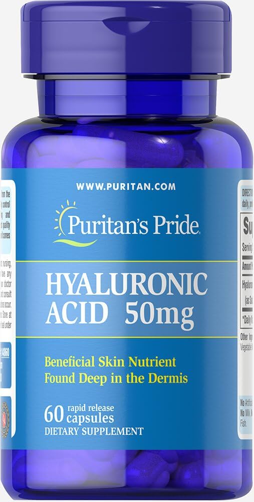 Puritan's Pride Υαλουρονικό Οξύ 50 mg Κάψουλες, 60 Count