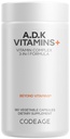 Codeage ADK Vitamins Supplement - Απαραίτητη Βιταμίνη Α, D3 5000 IU, K1 & K2 (MK4 & MK7) - 6-μηνη Προσφορά - 1 κάψουλα ανά υπηρεσία, Μη ΓΤΟ, Χωρίς γλουτένη - 180 κάψουλες
