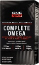 GNC AMP Complete Omega, υποστηρίζει την καρδιά, κοινή, υγεία του εγκεφάλου, 60 κόμης