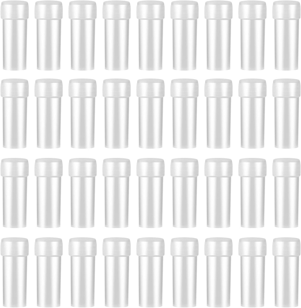 100Pcs 5ML μικρά χάπια πλαστικά εμπορευματοκιβώτια άδεια μπουκάλια χάπια μπουκάλια δείγμα μπουκάλια Φιαλίδιο σωλήνα δοκιμής με καπάκια από HRLORKC