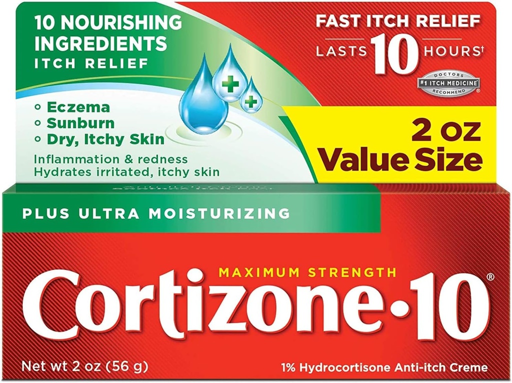 Cortizone-10 Plus maksimum Kuvvet Anti-Itch Creme 2 oz (Pack of 2)