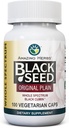 Amazing Herbs Whole Spectrum Black Seed Original Plain, Vegetarian Capsules - Gluten Free, Non GMO, Cold Pressed Nigella Sativa Aids in Digestive Health - 100 Count, 475 mg