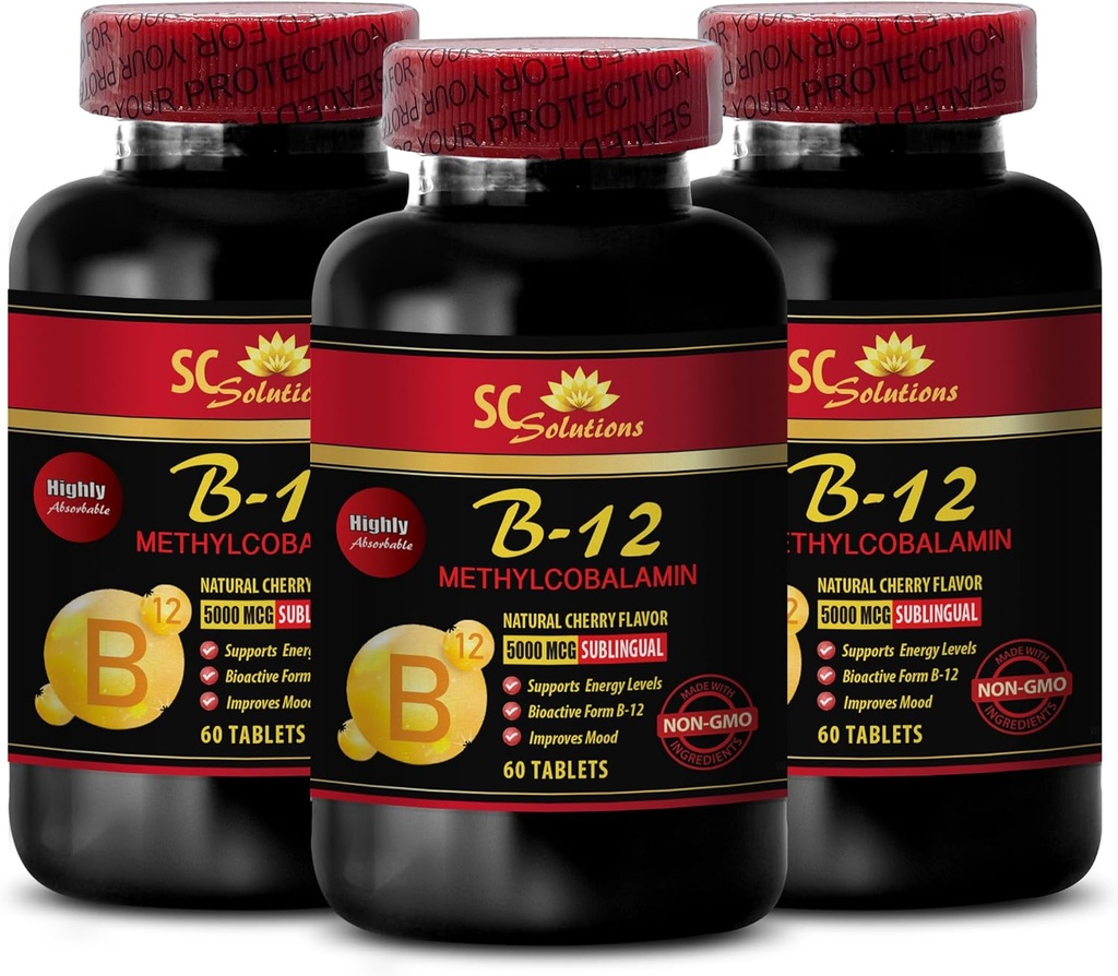 bağışıklık desteği hapları - METHYLCOBALAMIN VITAMIN B-12 5000 - kadınlar için yaşlanma takviyesi, en iyi enerji takviyeleri, dayanıklılık stamina, bağışıklık destek kapsülleri, b 12 metabolizma - 3 Bot 180