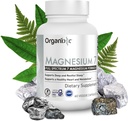 Organixx Magnezyum Glycinate Supplement for Support Sleep, Muscle & Heart Health, 7 Tip Magnezyum Kompleksi B6 Manga, Gluten Free, Vegan, Non GMO, High Abxia, 60 Capsules