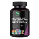 Mishas Nutraceuticals Milk Butle Dandelion Root, NAC ve TUDCA Supplement – Destekler Liver Health, Liver Cleanse Detox, Kidney ve Respiratory Health & Digestion System – 60 Vegan Capsules