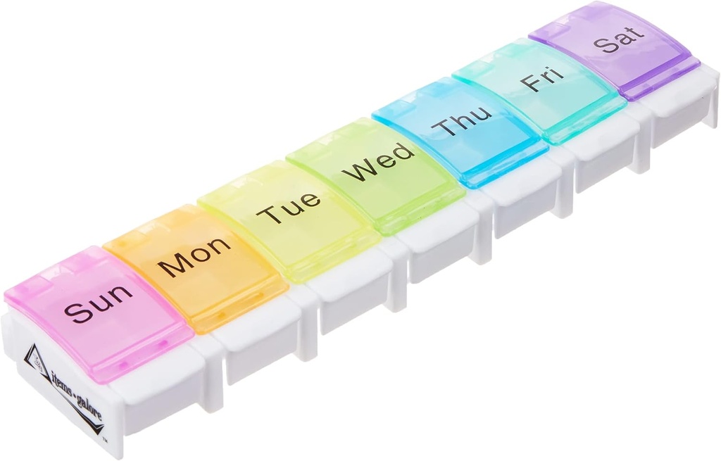 7Day Pill Weekly Pill Organizer with Spring Open Design and Large Karşılaştırmalar to Hold Drugs, Vitamins and Supplements. Arthritis & Travel Friendly ve BPA Free