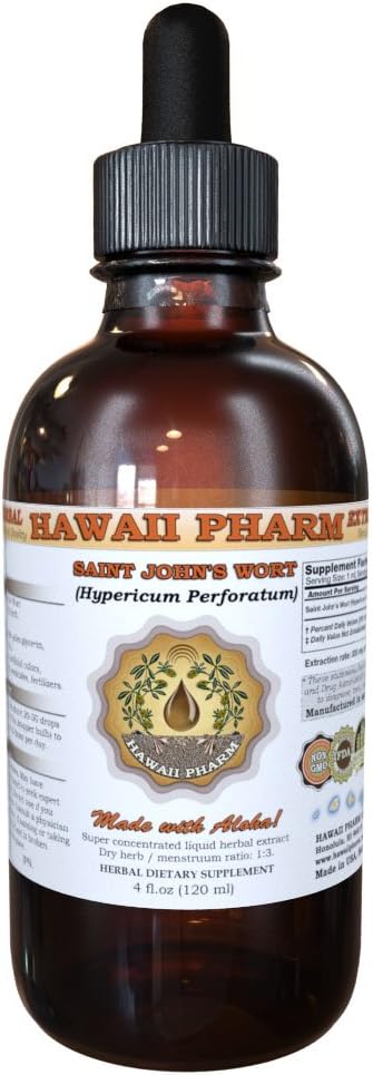 Hawaii Pharm Saint John's Wort (Hypericum Perforatum) Sıvı Türlülük 4 Oz (120 ml)
