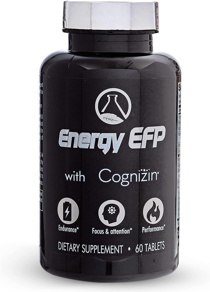 Enerji EFP Brain ATM - 60Ct Nootropic Energy Supplements for Focus & Stamina with Citicoline, Vitamin B, Ashwagandha, L-Theanine, BTC