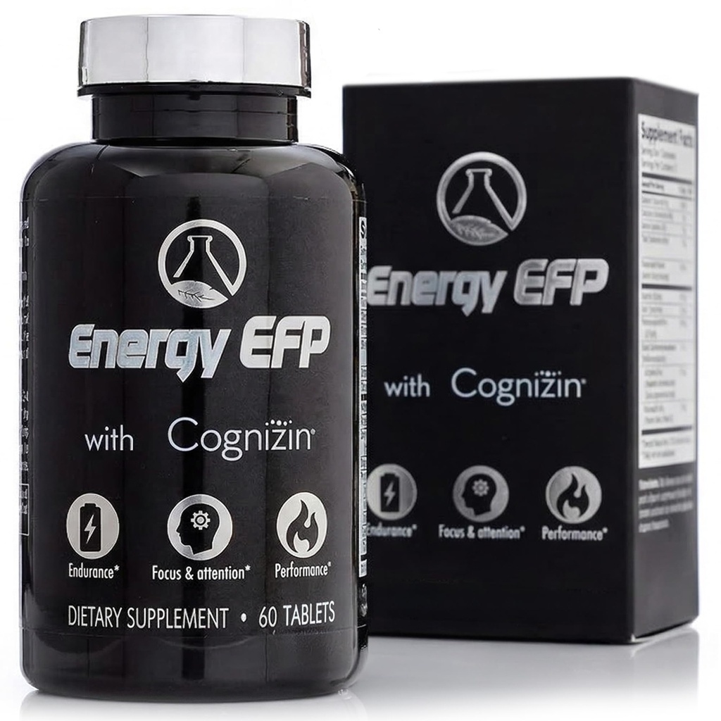Enerji EFP Brain ATM - 60Ct Nootropic Energy Supplements for Focus & Stamina with Citicoline, Vitamin B, Ashwagandha, L-Theanine, BTC