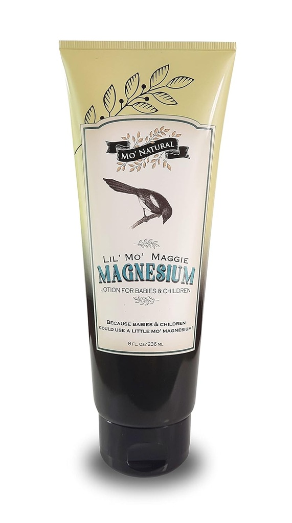 Mo'nun Doğal Lil' Mo' Maggie Transdermal Magnezyum Çocuklar | Zechstein Magnezyum | Organik Opulent Oils & Shea Butter 8 fl ozz