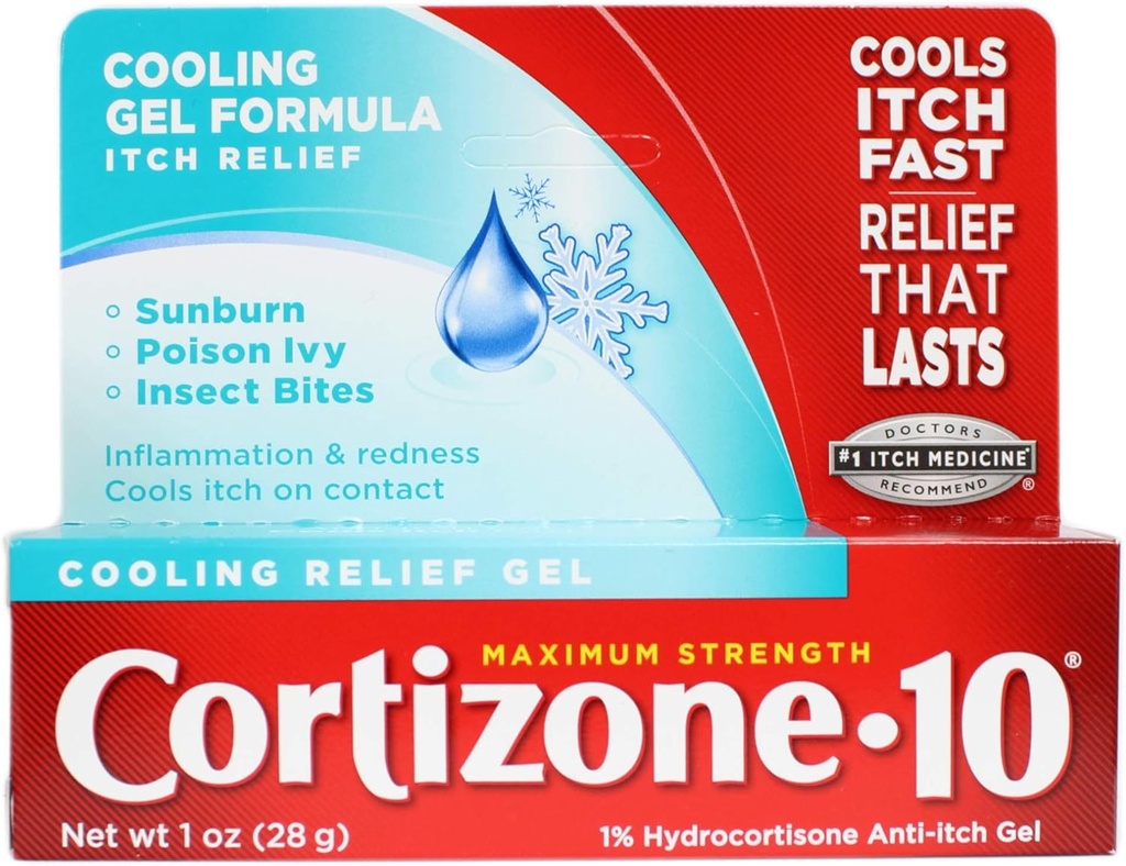 Cortizone-10 Soğutma Yardım Anti-Itch Gel 1 oz ( 9 paketi)