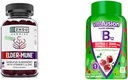 ZHOU Διατροφή Gummys Elderberry Immune Support Bundle με Vitafusion Vitamin B12 Gummies Ενεργειακή Υποστήριξη Μεταβολισμού, 60 και 90 Count