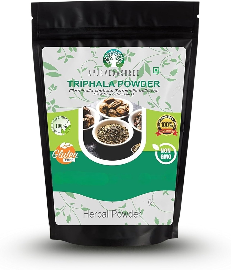 Triphala Toz 100 Gm | Amla, Haritaki & Bibhitaki | Destekler Daily Detoxing, Cleansing & Rejuvenation | Supports Immune System | Non GMO | Vegan | GMP sertifikalı