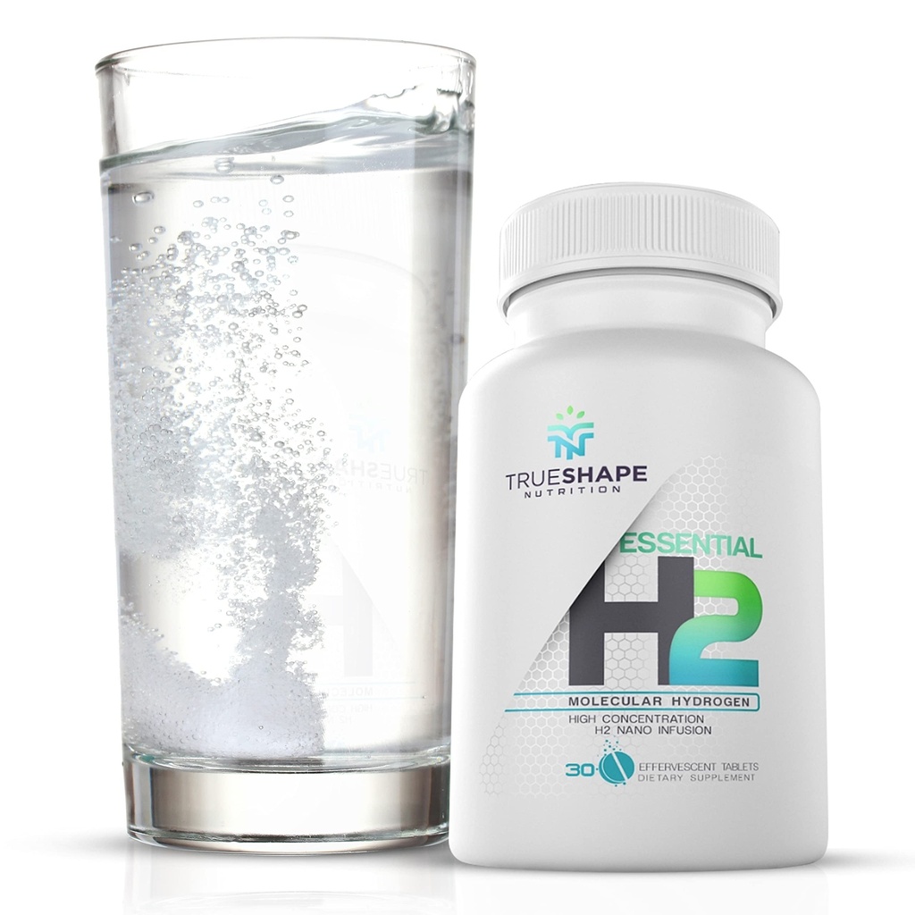 Temel H2 Fizzy Moleküler Hidrojen Tabletleri Su Beslenme Supplement (Unflavored, 30 Hizmet)