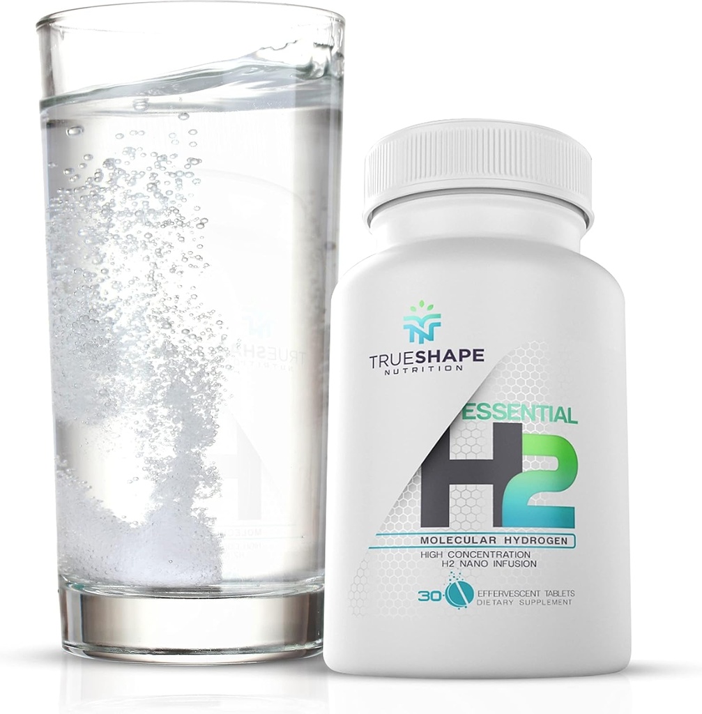 Temel H2 Fizzy Moleküler Hidrojen Tabletleri Su Beslenme Supplement (Unflavored, 30 Hizmet)