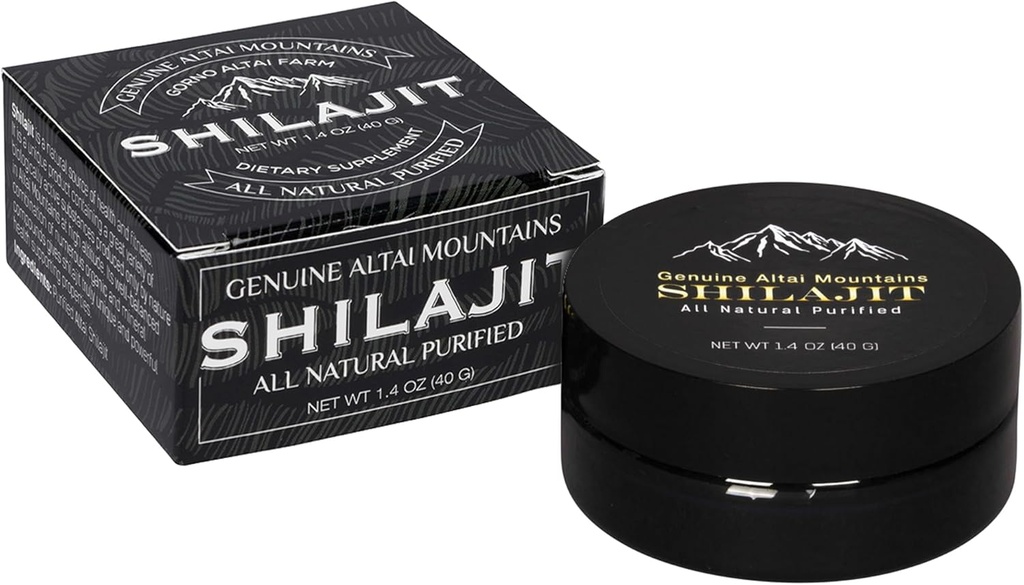 Sayan Pure Shilajit Resin 1.4oz/40g, 265 Services - Ισχυρό συμπλήρωμα οργανικού οξέως Fulvic - Υποστηρίζει ανοσοποιητικό σύστημα, μνήμη, εστίαση, και παρέχει φυσική ενέργεια, Detox - Vegan, μη ΓΤΟ