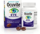 Ocuvite Eye Performance Vitamin & Mineral Supplement, Lutein και Zeaxanthin Συμπληρώματα, Βιταμίνες C, D, E, Ψευδάργυρος, και Omega-3, βοηθά στην προστασία των ματιών από τον ήλιο και το μπλε φως, 30 Softgels