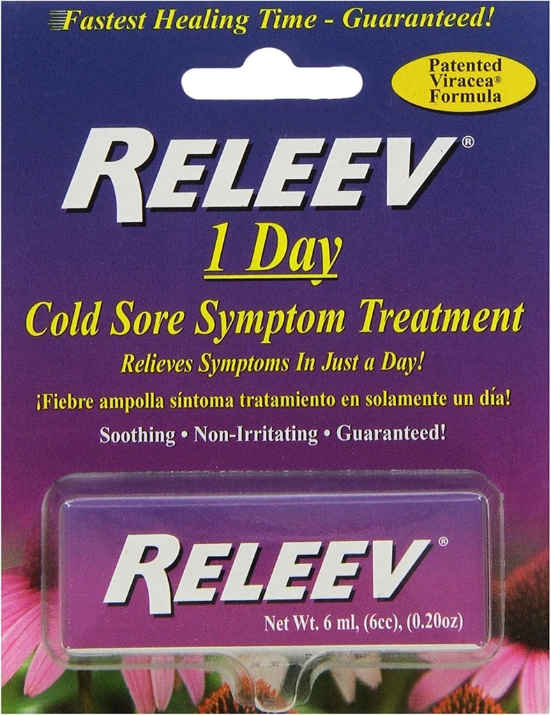 Releev 1 Gün Soğuk Sore Symptom Tedavisi, 6 mL (0.20 oz)