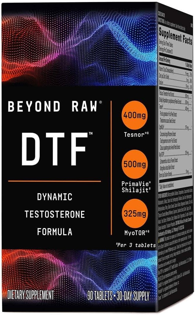 Raw DTF'nin ötesinde, Dinamik testosteron Formula Formula, Non-Stimulant, 90 Count