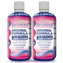 Wellgenix Balanced Essentials Plus New Formula - Berry Flavor 32oz ( 2) - Sıvı Vitamini - Çokvitamin Tamamı - Immune Boosting & General Health - Yetişkinler, Çocuklar, Toddlerss