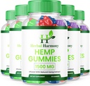 (5 Pack) Herbal Harmony Hemp Gummies - Resmi Formula - Herbal Harmony Gummies Maksimum Performans Hemp Mix Ekstra Güçlü, Great Taste 25 mg Per Gummy, 1500 mg Per Şişe Yeni 2024 (300 Gummies)