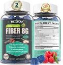 Sugar Free Prebiyotik Fiber Supplement for Women & Men | 8G High Fiber Gummies with Mushroom,Psyllium Husk, Digestive Enzymes, Guar Gum, Inulin to Support Gut & Digestive Health |120 Vegan Gummies