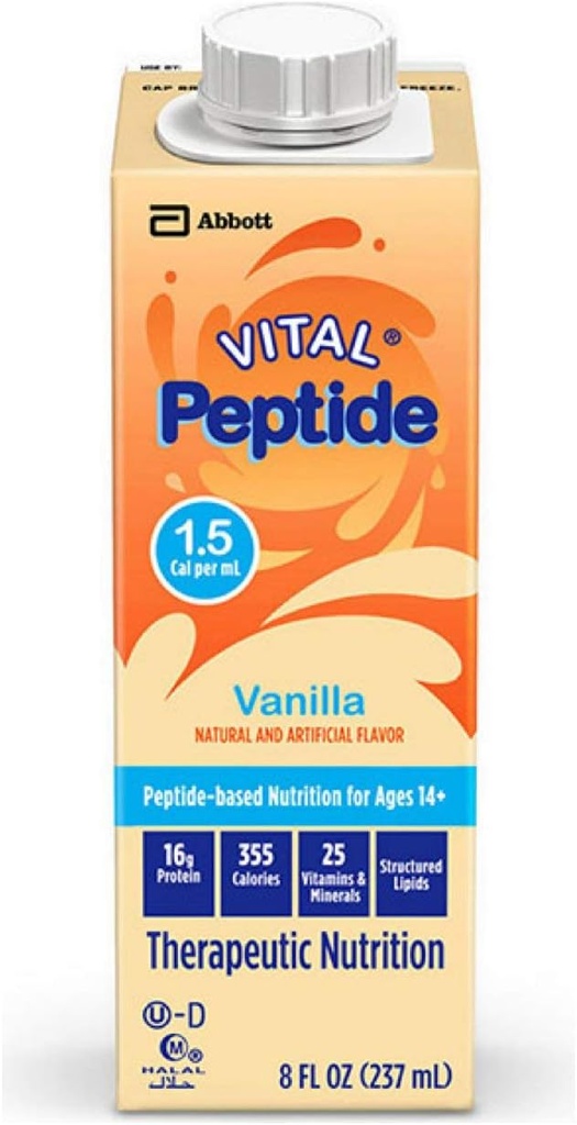 1.5 Cal, 24 Kont, Tamam, Gerilmeli Beslenme Formülü 14 + GI Koşulları ile, 16g protein ve Prebiyotiklerle, Oral veya Tube Feeding için, Vanilla, 8-fl-oz