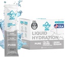 MyHy ZERO Liquid Hydration Packets, Sugar Free Electrolyte Drink Mix for Hydration Support, Dehidrasyon Yardımı, Seyahat, Gebelik, Fitness, Lisans ve Lisans Partisi - Pure, 50 Count
