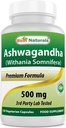 Stres ve Mood için en iyi Naturals Ashwagandha Capsules, 500 mg, 120 Kont (Pazarlama değişebilir)