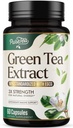 Green Tea Extract Capsules 1000 mg with 45% EGCG & 98 Polifenols for Heart Support with Antioksis - 3X Abxia Green Tea Pills Supplement for Natural Energy, Gentle Caffeine - 60 Capsules