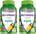Vitafüzyon 3 mg Melatonin Gummy Supplement, Awake Yenilendi, Sleep Support & Jet Lag Aid, Sugar-Free, Diyetary Supplement, Natural White Tea & Peach Flavors, 140 Count (Pack of 2)