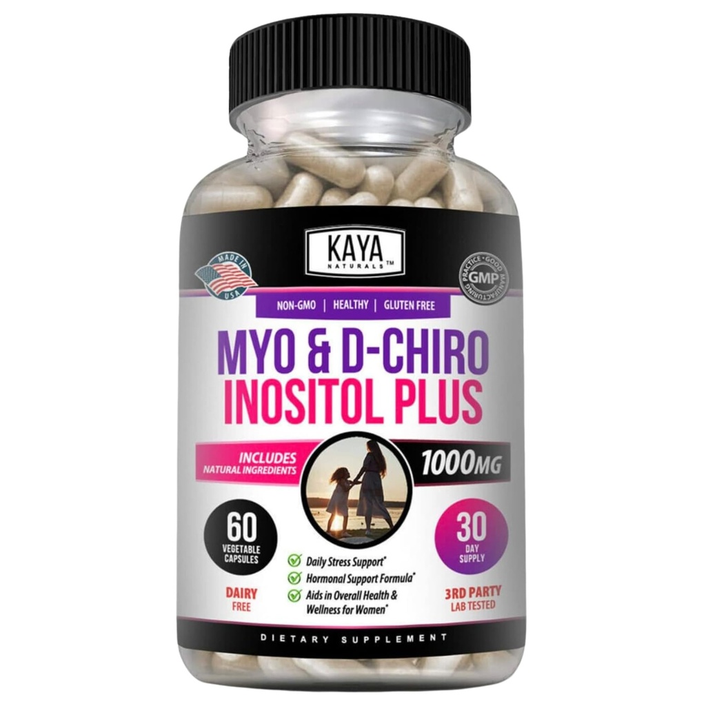 Kaya Naturals Myo & D-Chiro Inositol Plus Kadınlara Destek, B8-60 Capsules