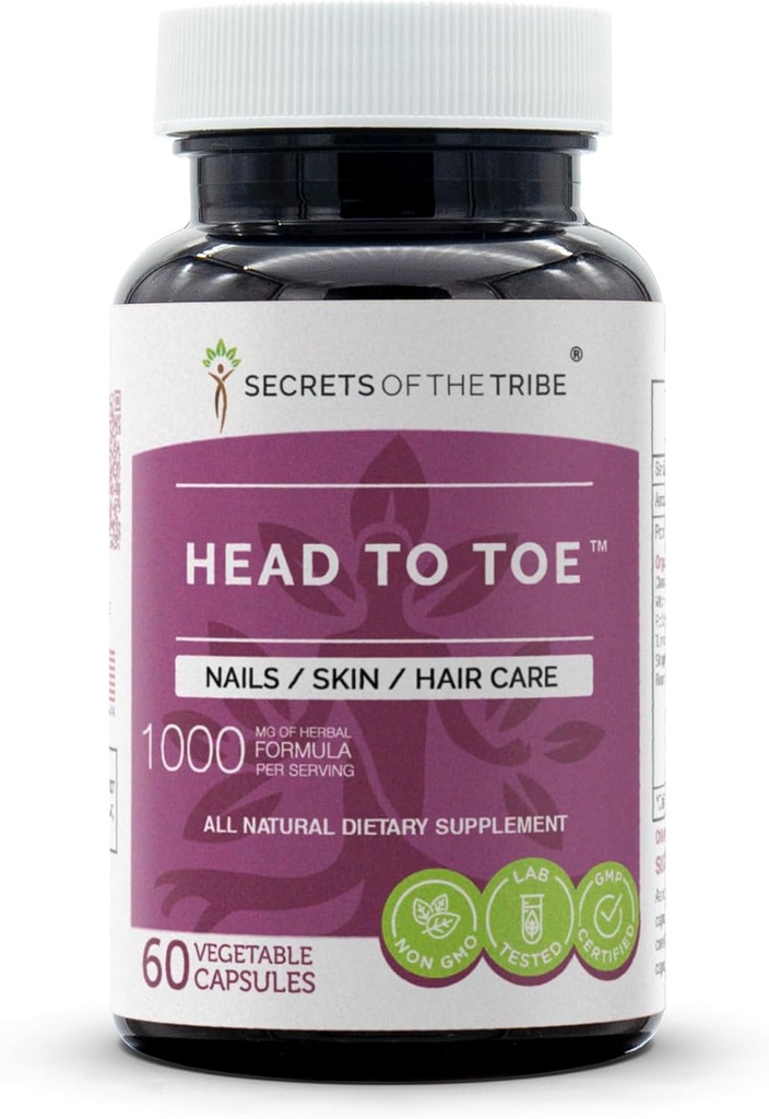 Toe 60 Capsules, 1000 mg, Chamomile, Cadı Hazel, Pot Marialtı, Turmeric, Sting Nettle, Rosemary. Nails/Skin/Hair Care (60 Capsules)