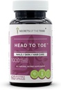 Toe 60 Capsules, 1000 mg, Chamomile, Cadı Hazel, Pot Marialtı, Turmeric, Sting Nettle, Rosemary. Nails/Skin/Hair Care (60 Capsules)