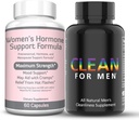 Erkekler Fiber Supplement & Women's Hormon Balance Support, Vitamin E, Dong Quai, Bloating, Constipation and Gut Health, Stool Softeners, Helps Cleanse B