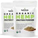 Dünya Çemberi Organik Hemp Protein Tozu, Lab% 100 Gluten Free, Plantive & Vegan Raw Protein Tozu - İndük için Mükemmel, Ön & Post Workout (8oz, 2)