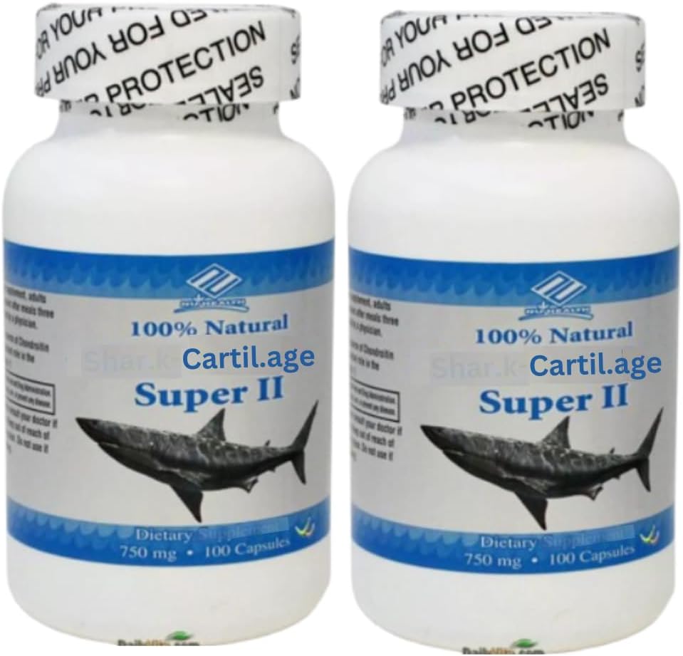 100% Natural Cartil. Yaş 750 mg - 100 Capsules (Pack of 2)