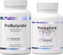 Tesseract Medical Research Optimal Gut & Prostate Bundle, Butyric Acid Complex Gastrointestinal and Prostate Supplement