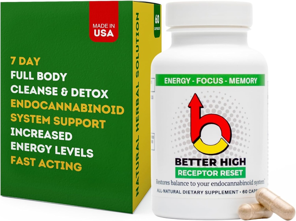 ODii Better High Cleanse Detox 900 mg Focus Energy Support Immune System Inflammation Relief Digestive Health Capsules for Men and Women – Boost Vitality ve Feel Your Best!