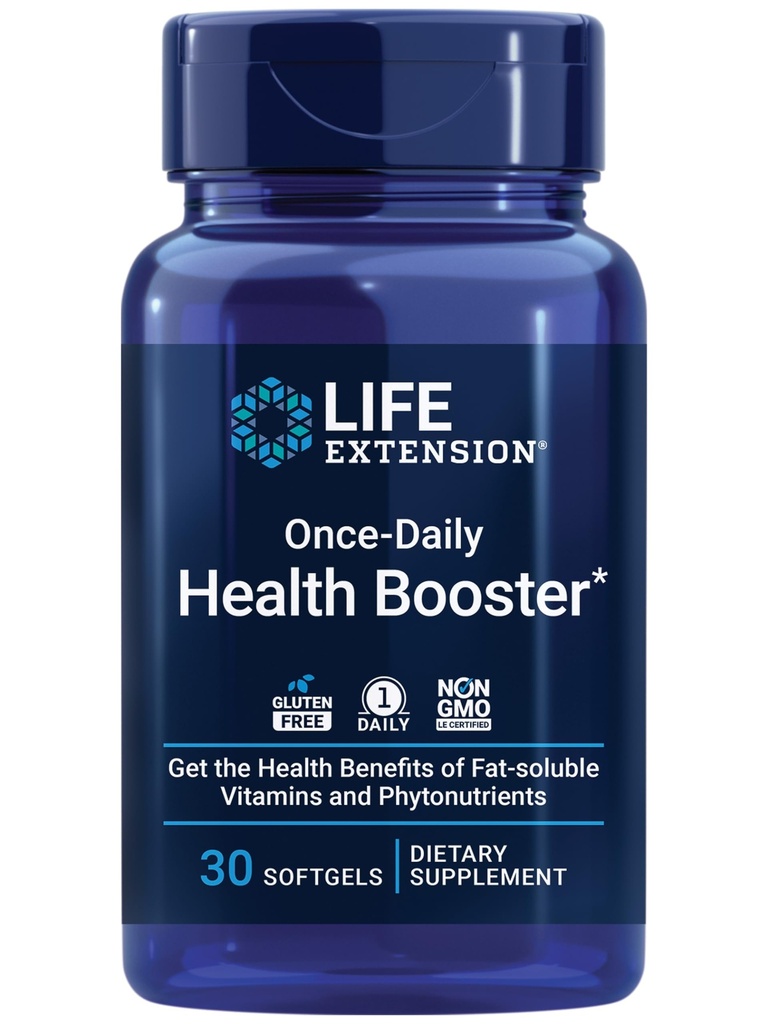 Life Extension Once-Daily Health Branson, Vitaminler E, K1 & K2, fosforlar, Eye Health, Bone Health, Heart Health, Gluten-Free, 1 Daily, Non-GMO, 30 softgels