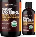 Organik Black Seed Oil Cold Pressed Liquid - Black Cumin Supplement for Immune System Function, Digestive Support, Hair Nourishment & General Health - 8 Fl Oz - Unflavored, Non-GMO, Vegan