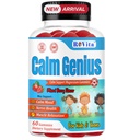 Calm Genius Kids Magnezyum Gummies – Calm & Relaxation Supplement for Kids – Supports Sleep, Bone Health & Muscles – Magnezyum Citrate Gummies – Kont 60, 2 Ay Supply