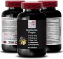 Beslenme Desteği - RESVERATROL COMLEX - Antioksi Shield, Energating Support, Goji Berry Support, Grape Skin Power, Berry Faydaları, Günlük Destek, Acai Berry Enerji, Yenileme 1Bot 60Caps