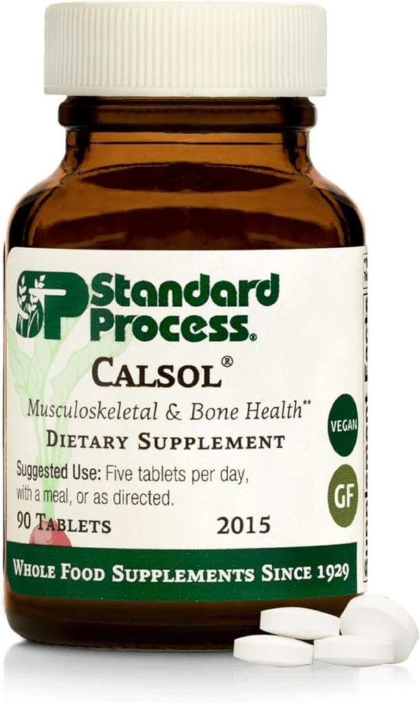 Standart Süreç Calsol - Musculoskelet & Bone Health Supplement - Skeleton Beslenme Supplement todis & Phosphorus - Aids Nervous System & Soft Tound - Vegan & Gluten-Free - 90 Tabletler